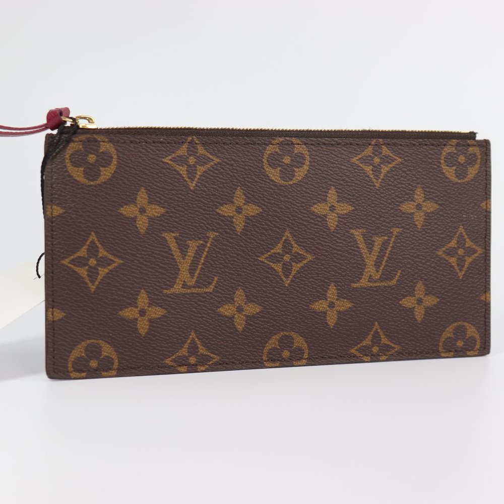 Sold💜LOUIS VUITTON Monogram Felicie Chain Wallet Zippered Insert Fuchsia